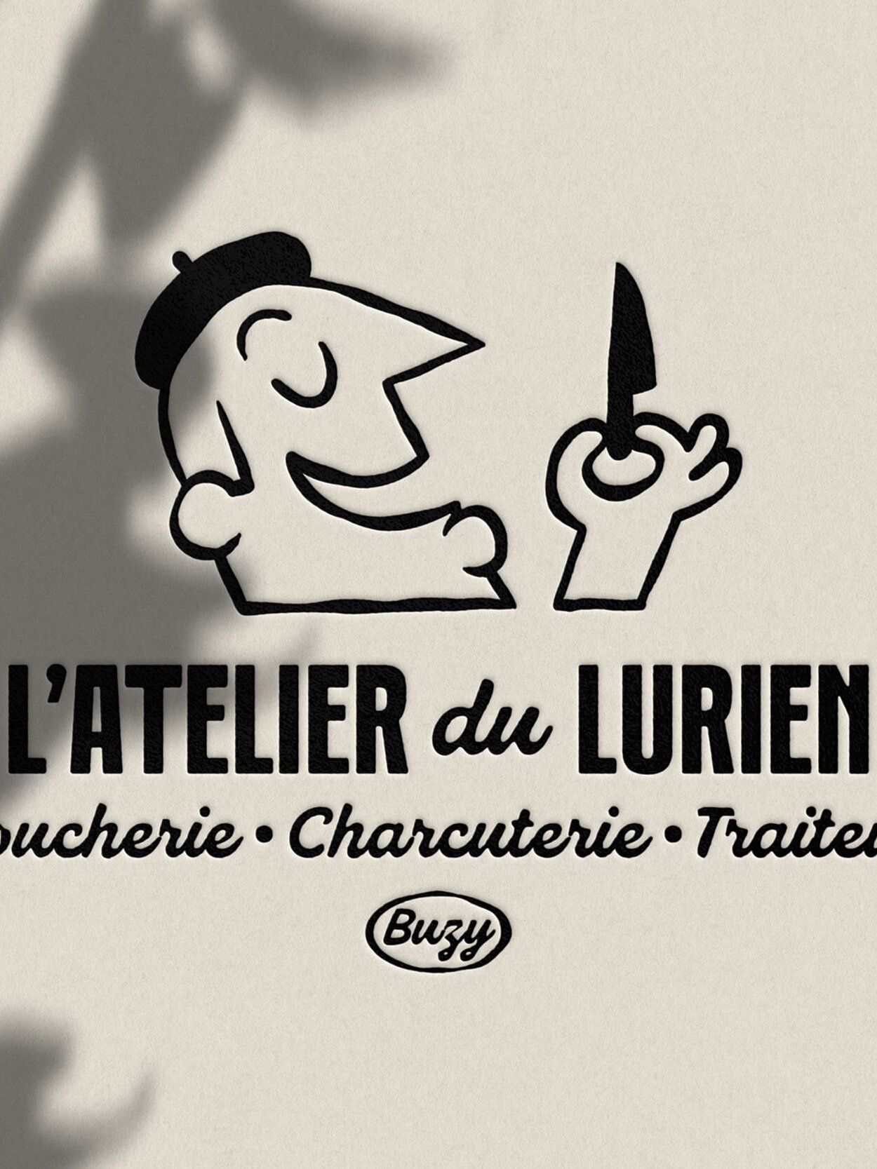 atelier du lurien buzy bleu juin vallee ossau boucherie charcuterie traiteur bearn logo graphiste graphisme branding clement herbaux photographe gaston de lapoyade peintre en lettre