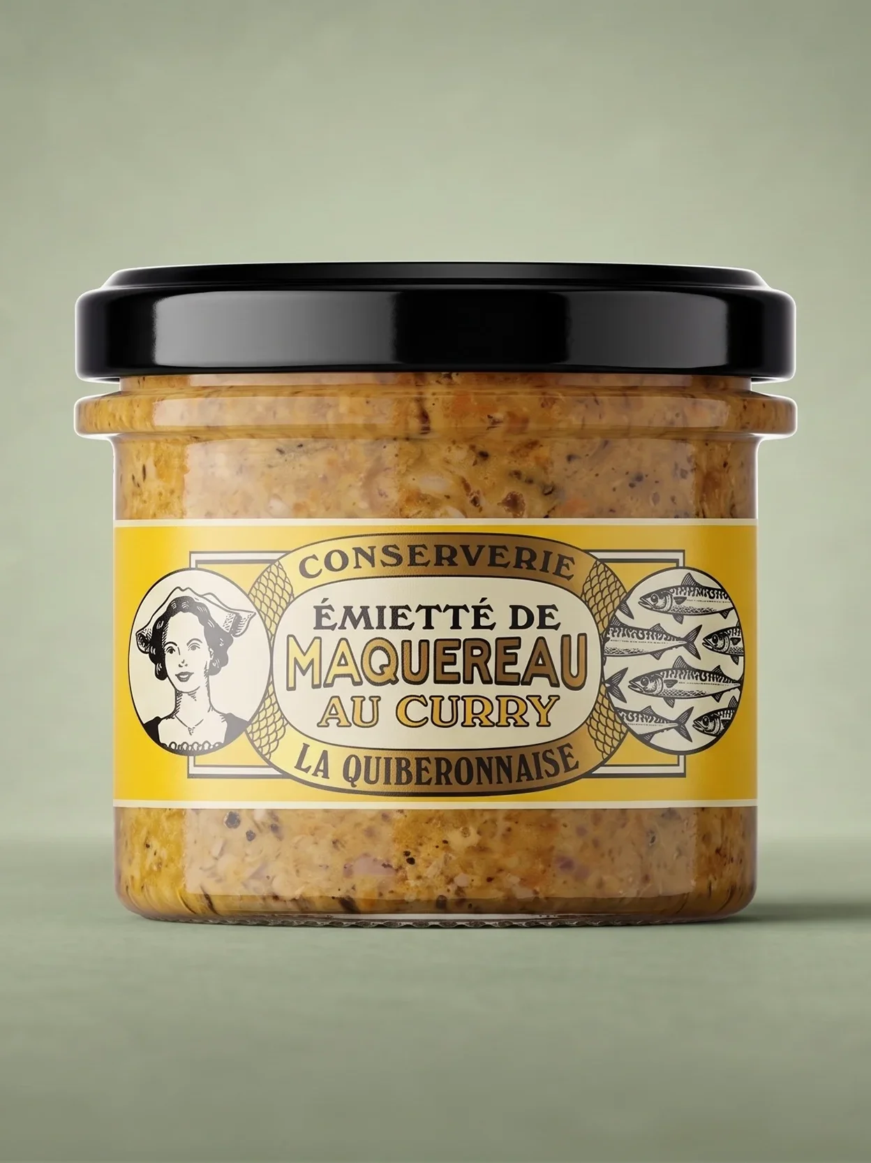 bleu juin la quiberonnaise belle iloise quiberon bretagne packshot packaging photo conserverie émietté maquereau curry packaging design graphiste direction artistique